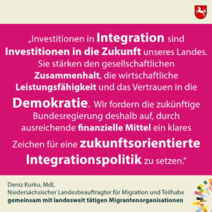 Investitionen in Integration sind Investitionen in die Zukunft